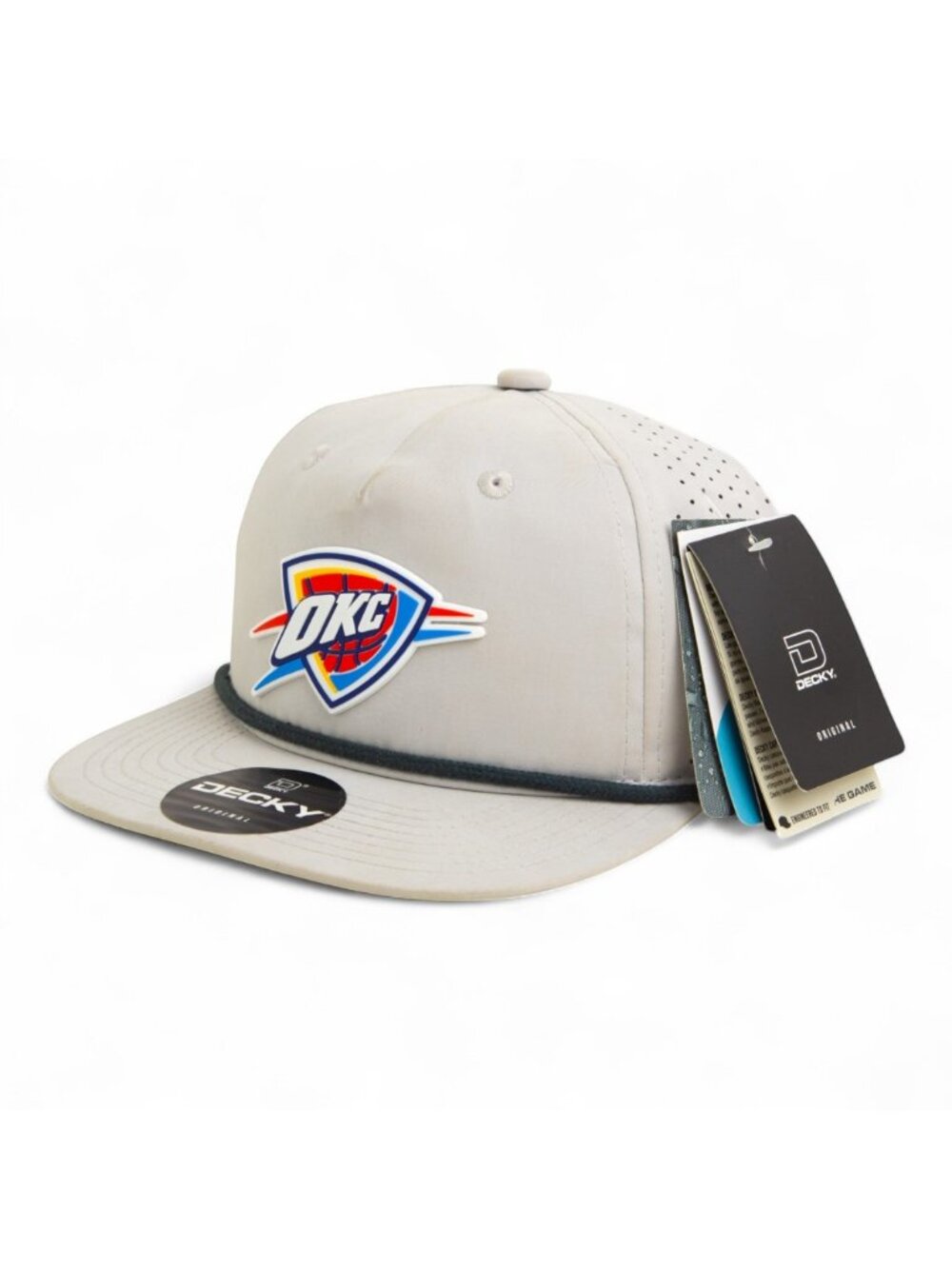 Oklahoma City Thunder 3D Perforated Rope Hat- Grey/ Black